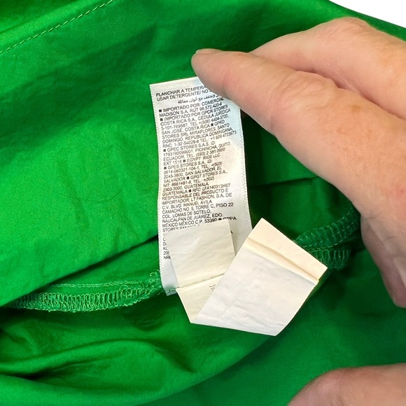 NWOT Old Navy Womens L Kelly Green Mini Swing Dress Cotton Poplin Short Sleeve - Picture 6 of 6